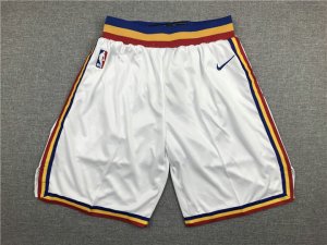 NBA Golden State Warriors retro shorts blanc